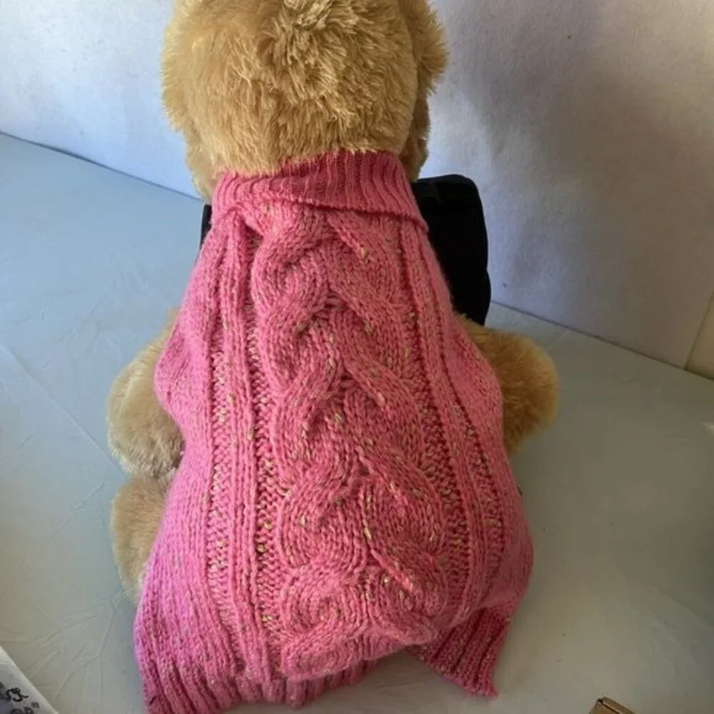 Kyeese Dog Sweater Pink Small dogs Sweater pet Coat Size Large - Picture 3 of 9